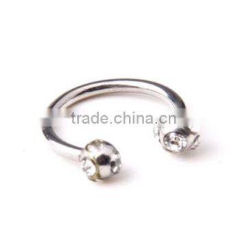 Flexible Circular Barbell Eyebrow Ring CBR Body Piercing Jewelry