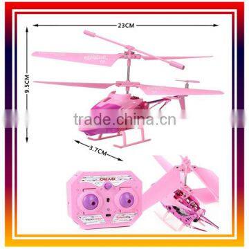 Pink Helicopter Girl 's Helicopter 3.5 CH RC Metal Helicopter Gyro