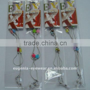 silver eyeglass chains with beads