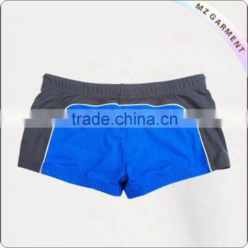 Black With White Piping Swim Trunks Men photo-2