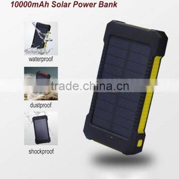 Wholesale Waterproof 10000mah CE FCC Rohs Solar Cell Phone Charger photo-1