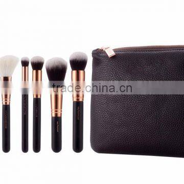 Amazon 8pcs black Synthetic Kabuki Makeup Brush Set with high quality