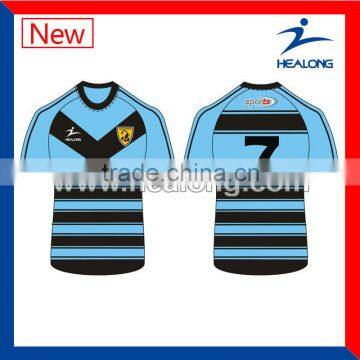 Blue and White Rugby League Jerseys Singapore Rugby Jersey Wholesale Rugby Shirts photo-2
