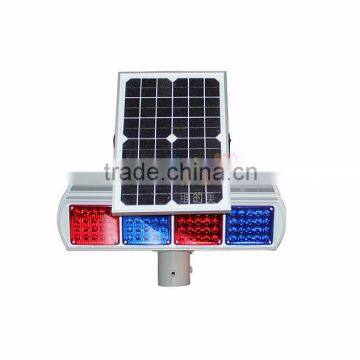 Red blue module LED flashing safety road light solar traffic flashing light