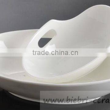 13 Inch Irregular Shape Salad Dessert Pasta Dinner Soup Food Serving Ceramic Porcelain Bowls Hotel Restaurant Wholesale