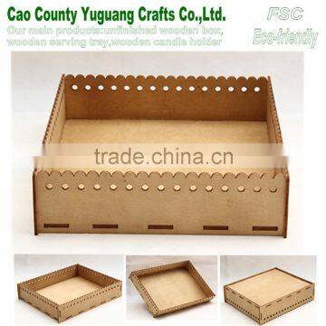 Plywood tray with hollow out holes,hollow out wooden tray,hollow out serving tray