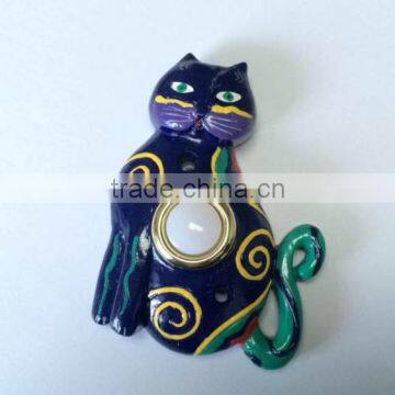Resin Doorbell Switch;bule Cat Doorbell Push Button Switch;LED Doorbell Switch