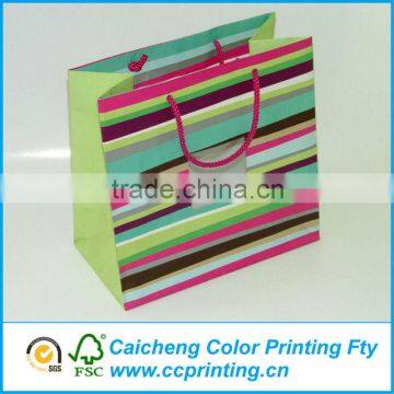 ordinary rainbow color fancy paper gift bags