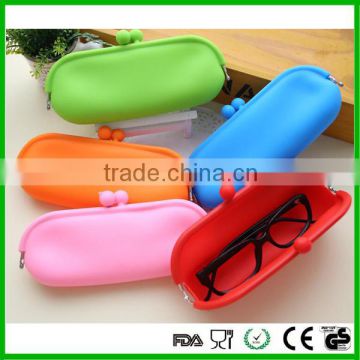 Cheap Cute Large capacity storage candy colored silicone sunglasses/ glasses bag/case/box