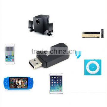 Portable Bluetooth Wireless USB Audio Music Receiver Adapter for Speakers with 3.5mm audio Cable