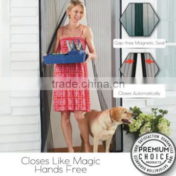 Premium Magnetic Screen Door - KEEP BUGS OUT Lets Fresh Air In. No More Mosquitos or Flying Insects. Instant Bug Mesh with Top-t