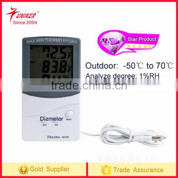 Digital Thermometer and Humidity indoor Temperature External temperature sensor