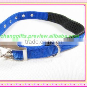 dog nylon collars with metal adjustable buckle,locking dog collar