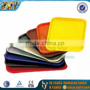 Food Grade PP Non-slip Stackable Rectangular Food Court Plastic Serving Trays Wholesale photo-2