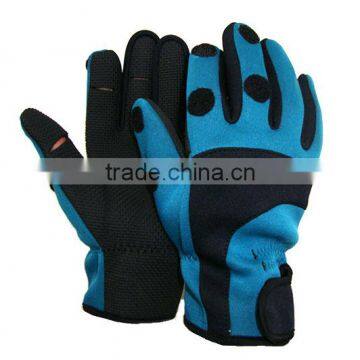 Neoprene foldback fingerless gloves/ slit finger fishing gloves