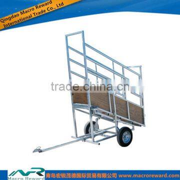 AS/NZS Q235 304 316 2-Wheels Steel Mobile Cattle Loading Ramp for Livestock