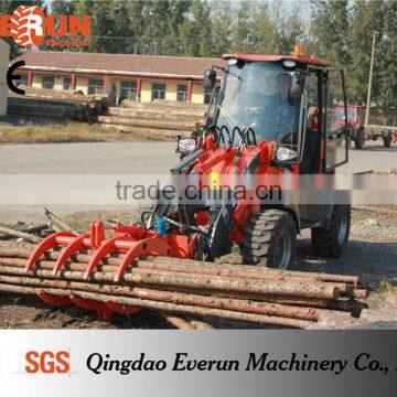 Everun Brand New 1.5 Ton Compact Wheel Loader With 360 Degree Wooden Forks photo-2