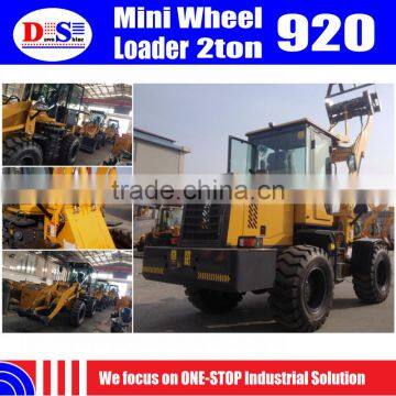 Hot Sale ZLY920 China Mini Wheel Loader 2000kg with CE - 1 cbm Bucket Small Wheel Loader for Sale