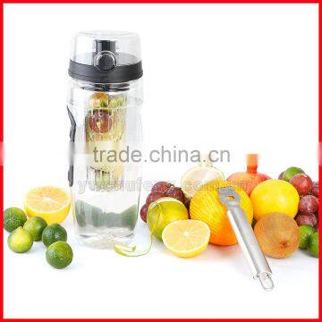 1000ml Fruit Infusing Infuser Water Bottle BPA Free Plastic Sports Detox Health photo-2