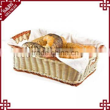 Classic and Durable Food Grade Plastic Wicker Hand Woven Bread Basket for Bakery Display photo-3