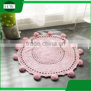 Wholesale Custom Soft Fiber Baby Kids Children Play Nursery Crochet Round Carpet Rug photo-3