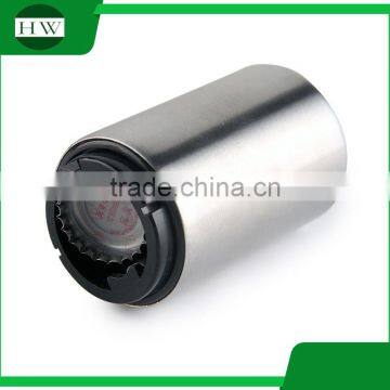 Round Stainless Steel Pressing Push Down Type Automatic Beer Bottle Opener Beer Lid Opener photo-3