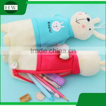 Wholesale Korean School Promotional Gift Customized Plush Pencil Case