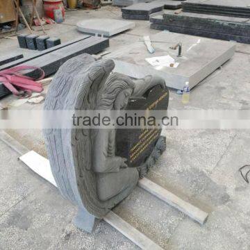 Angel With Heart Granite Tombstone Granite Monument photo-3