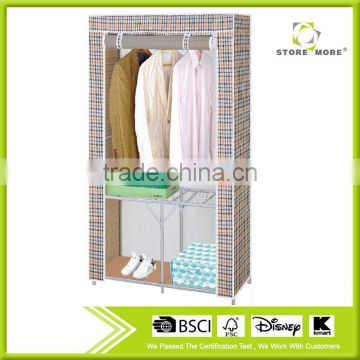 Store More Portable Non-woven Fabric Storage Wardrobe with Shelves