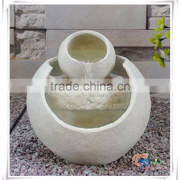 Small ceramic decoration resin tabletop fountain