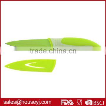 Non stick color fruit knife kitchen paring utility knife with sheath good for promotion