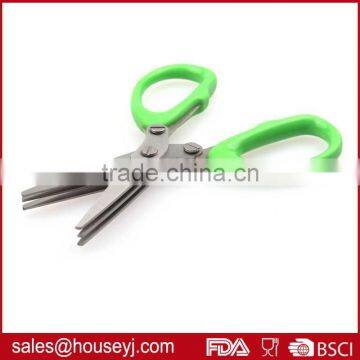 3 Layer Blades Kitchen Herb Scissors With ABS Plastic Handle Stainless Steel Kitchen Scissors photo-3