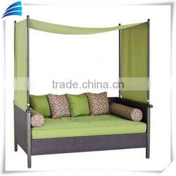Outdoor Day Bed Rattan Wicker Patio Furniture W/ Cushions