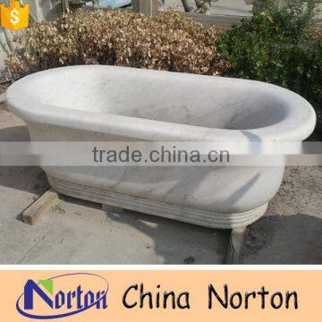 Best price round natural white marble bathtub price NTS-BA189A