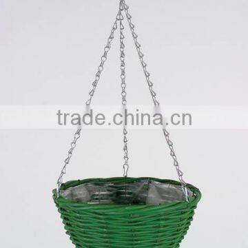 Set of 3 French Countryside Decorative Light Blue Willow Hanging Basket Planters photo-3