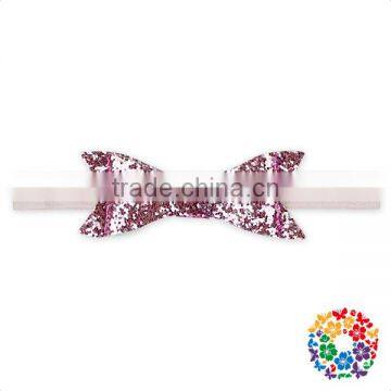 Cheap New Design Baby Girl Elastic Sequin Large Bow Headband photo-4