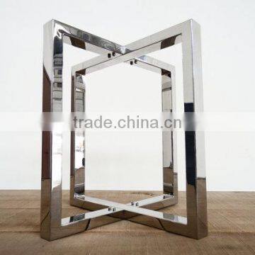 Polishing Stainless Steel Flat-packing Furniture Metal Coffee Table Bases photo-3