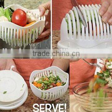 2017New Desigh Multifunctionkitchen Tool Plastic Salad Cutter Bowl Salad Maker Original Factory