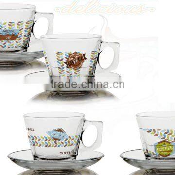 4oz 6oz 8oz Caffe Latte Espresso Cappuccino Glass Mug Set photo-2