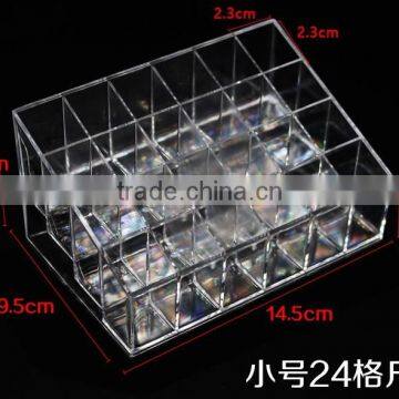 Lipstick Storage Box 24 Grid Plastic Storage Box for Nail Polish Makeup Cosmetic Mascara photo-3