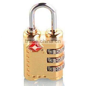 electroplated colour TSA padlock