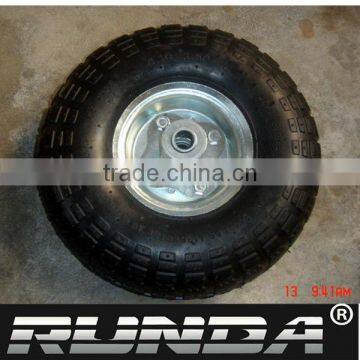 wagon wheels and axle rubber wheel 3.50-4