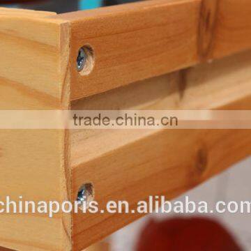 2016 Good Quality and Competitive Price Wooden Kitchen Trolley With Three Metal Wire Brackets