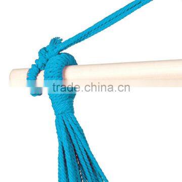 Blue Stripe Polyester Hanging Hammock Chair With Cushion photo-5