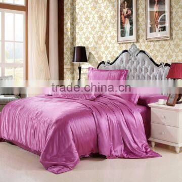 2016 Hot!! Mitation silk quilt red satin sheets cotton solid satin duvet cover set king size bedsheet 3/4pcs of bedding sets.