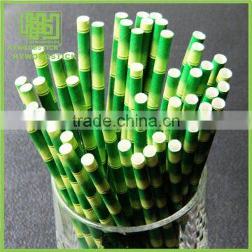 Green Bamboo Food Grade Paper Drinking Straw Wholesale