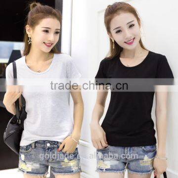 Short Sleeves Custom Printing 100% Cotton Custom Women t Shirt photo-2