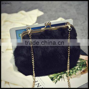 Charming Ladies Handbag Pretty Single Shoulder Fur Bag