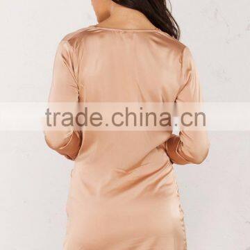 Deep V Neck Sexy Cocktail Dress Latest Design Girls Sexy Night Dress photo-4