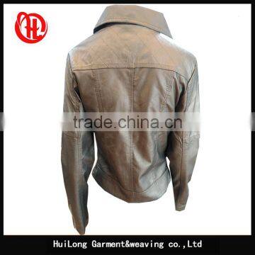 2017 Ladies PU Short Cool Motorcycle Jacket Wholesale photo-2